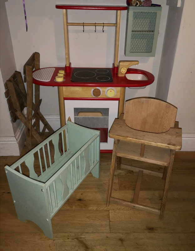 play kitchen with high chair
